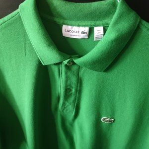 Lacoste polo men's short sleeve true green waffle knit